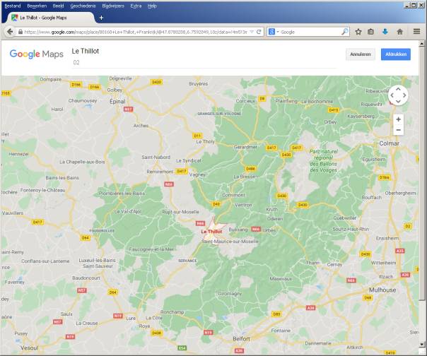 Map of the region around Le Thillot (show larger)
